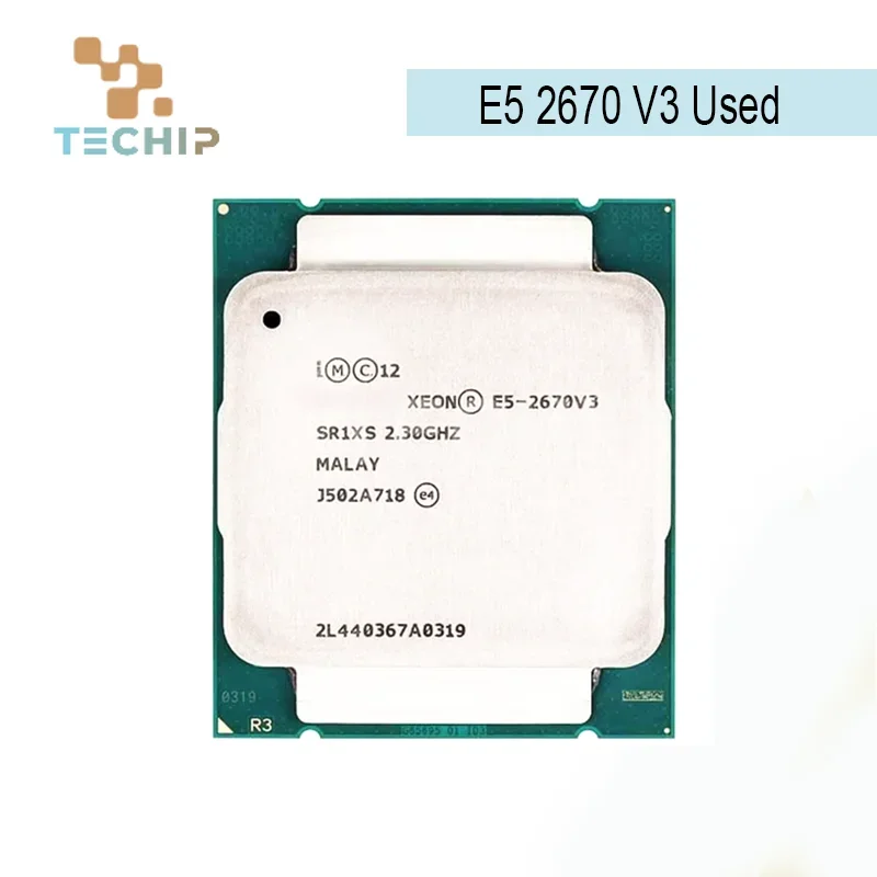 Xeon 2670v3 e5 2670 v3 E5-2670V3 sr1xs 2.30gHz 30m 12-ליבות 2011 3 מעבד מעבד