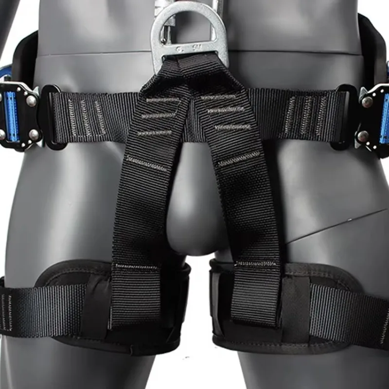 Body Harness Safe Belt for Mountaineering Tree Arborist Climbing Rappelling-High Tenacity Polyester Steel D-Rings CE Certified