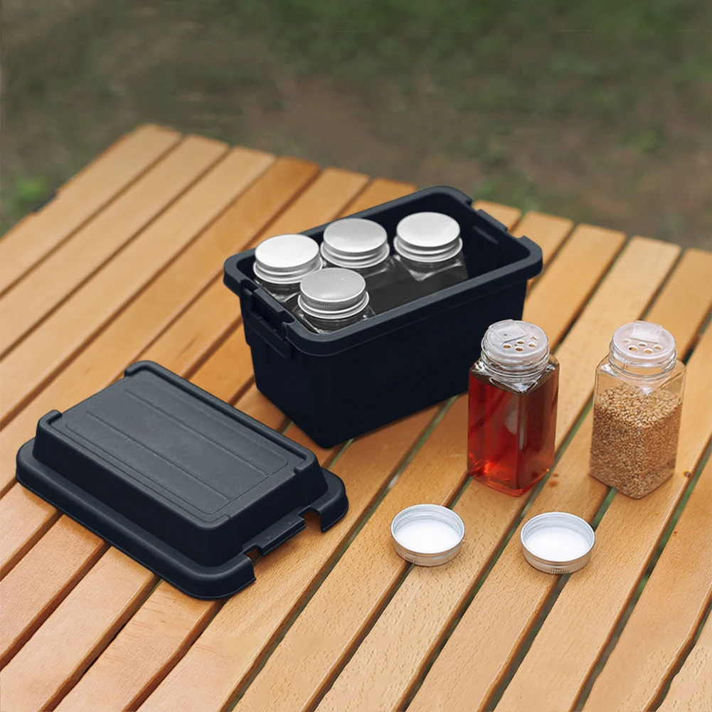 Outdoor Camping Seasoning Storage Box Container Barbecue Seasoning Bottles Cans For BBQ Picnic Spice Jar Sauce Organizer Bottle