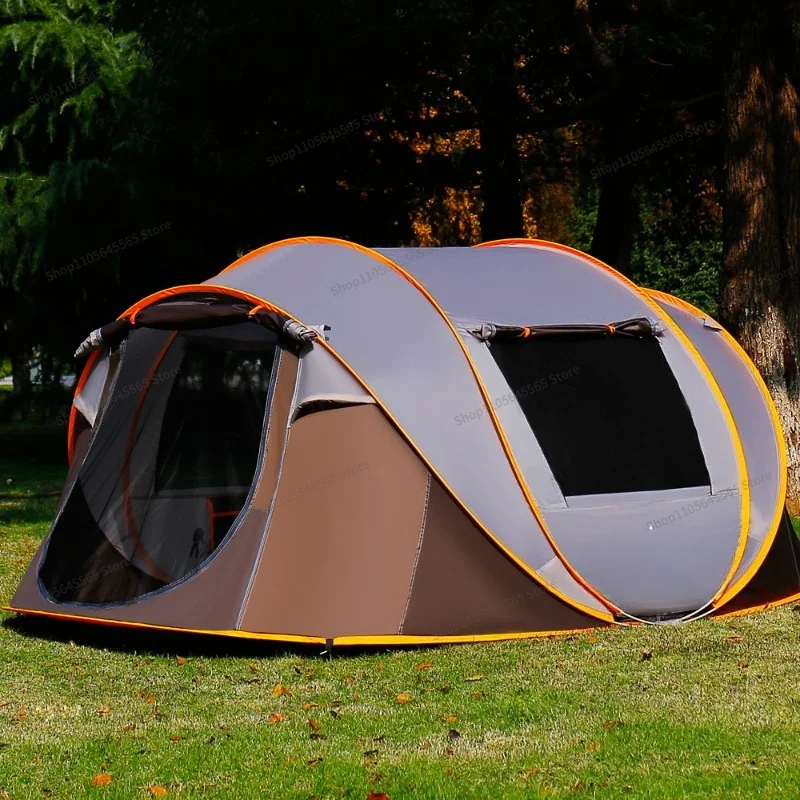 Fully Automatic Quick Opening Tent Outdoor 3-4 Person Folding Portable Tent Throwing Beach Camping