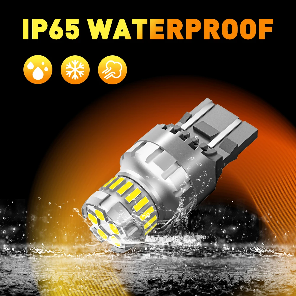 2Pcs T20 7443 LED Bulbs White DRL Parking Reversing Lights for Car Auto Lamp T20 7440 W21W W21/5W LED Bulb Canbus Error Free 12V