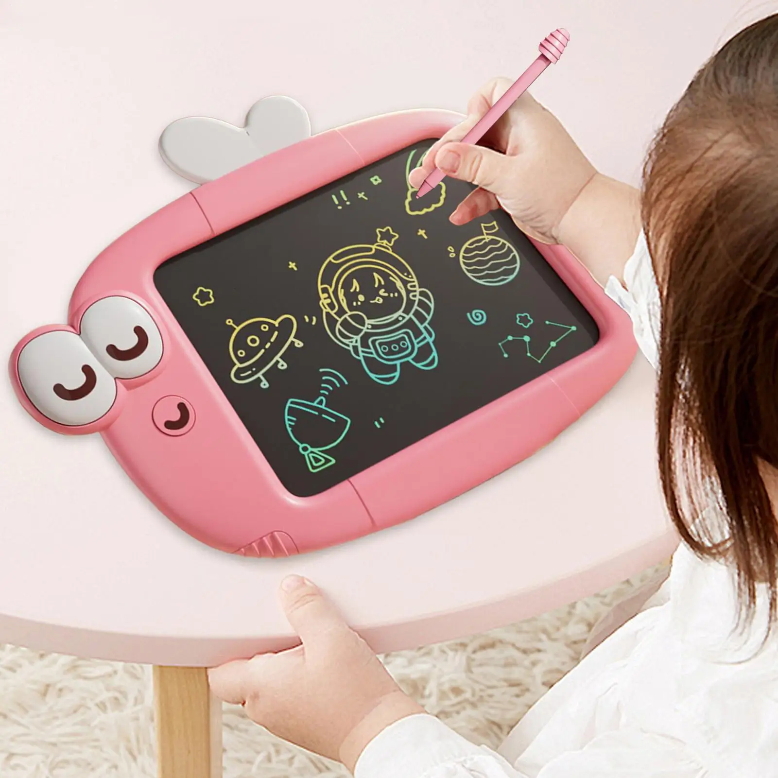 10-Zoll-LCD-Schreibtablett für Kinder, buntes Doodle-Brett, wiederverwendbarer löschbarer Zeichenblock, pädagogisches Lernspielzeug für Kinder