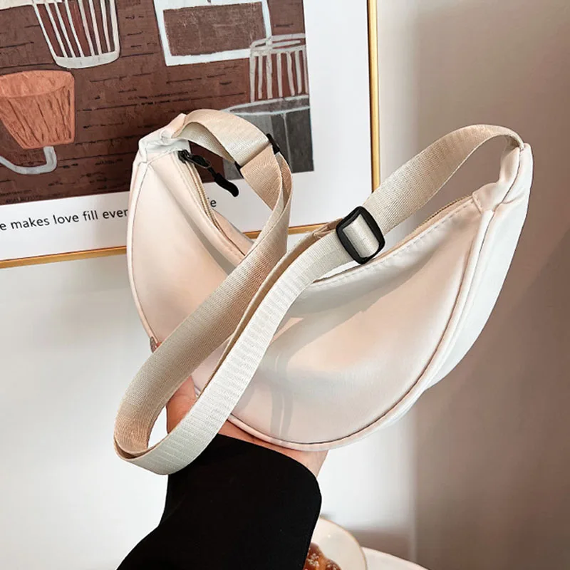 Nylon Hobos Women's Shoulder Dumpling Bag Large Capacity Travel Crossbody Half Moon Bags Outdoor Phone Pouch Handbags Wholesale