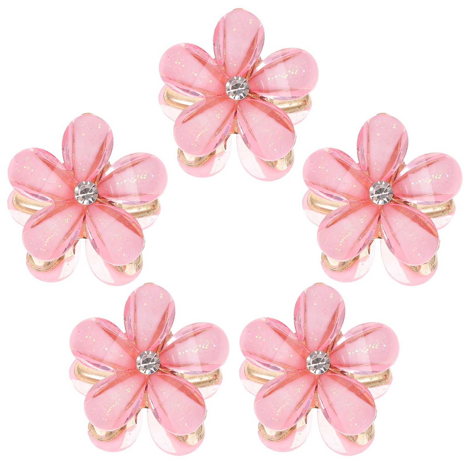 

20 Pcs Crystal Flower Mini Claw Clips Small Hair Accessories for Women Thin Hair Styling Decorative Jaw Clamps