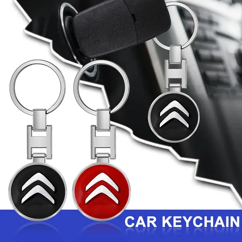 1PC Auto Metall Schlüssel Kette Hängen Schlüsselbund Beste Geschenk Schlüssel Ring Für Citroen C2 C3 C4 C5 C6 C1 DS3 DS4 DS5 DS7 Xsara Berlingo Picasso