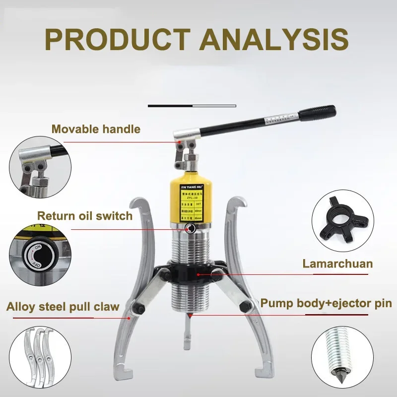 5 طن 10 طن 20 طن 30 طن الفك والعتاد الهيدروليكية تحمل مجتذب مجموعة 30T الثقيلة الهيدروليكية ساحبات الهيدروليكية عجلة تحمل مجتذب