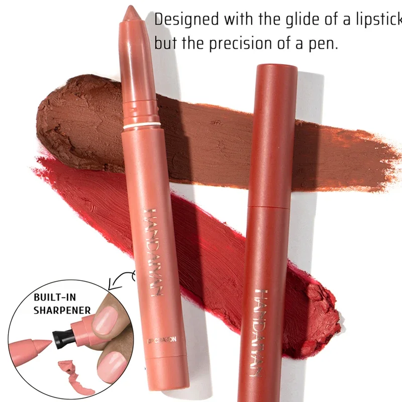 1PC Matte Nude Lipliner 6 Colors Waterproof Long Lasting Lipstick Pencil Contour Makeup Lipstick Lips Tint Make Up Comestic Tool