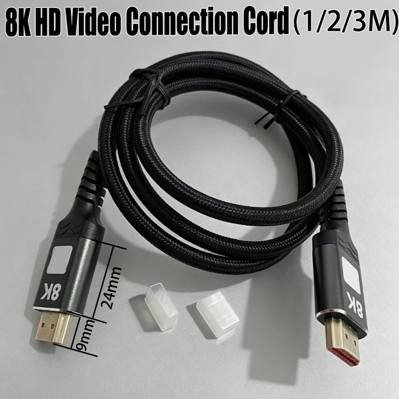 8K USB-C-auf-HDMI-2.1-Kabeladapter, 8K 60Hz Typ-C-auf-HDMI-Kabel | Thunderbolt 3 kompatibel | Für Laptop/Tablet/Monitor (1/2/3M) – Detail 1