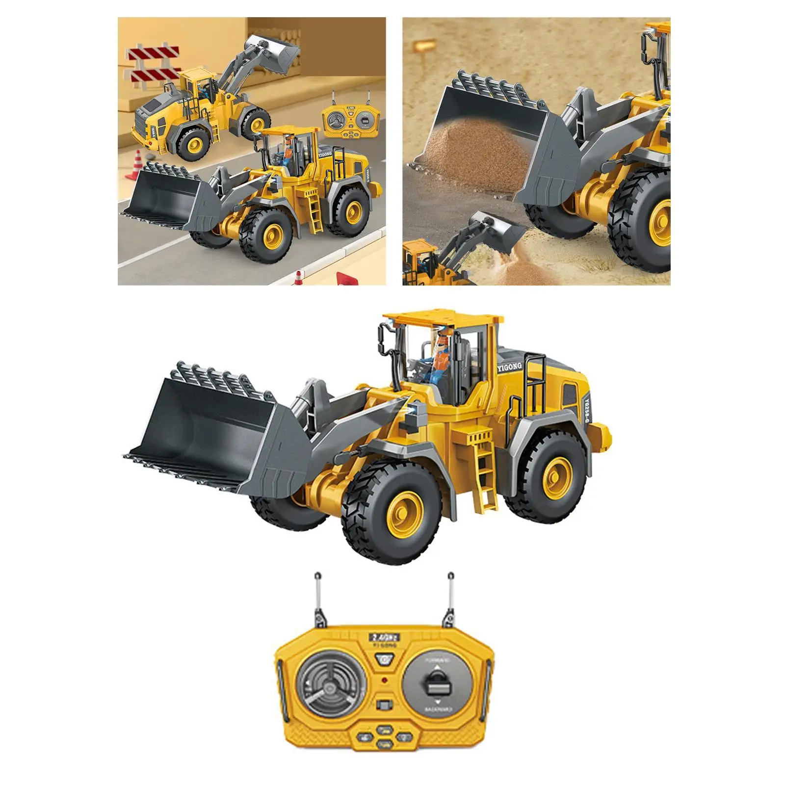 

Remote Control Excavator Toy Construction Vehicles Sound RC Construction Truck Toy for Children Boys Adults 8-12 Year Old Kids