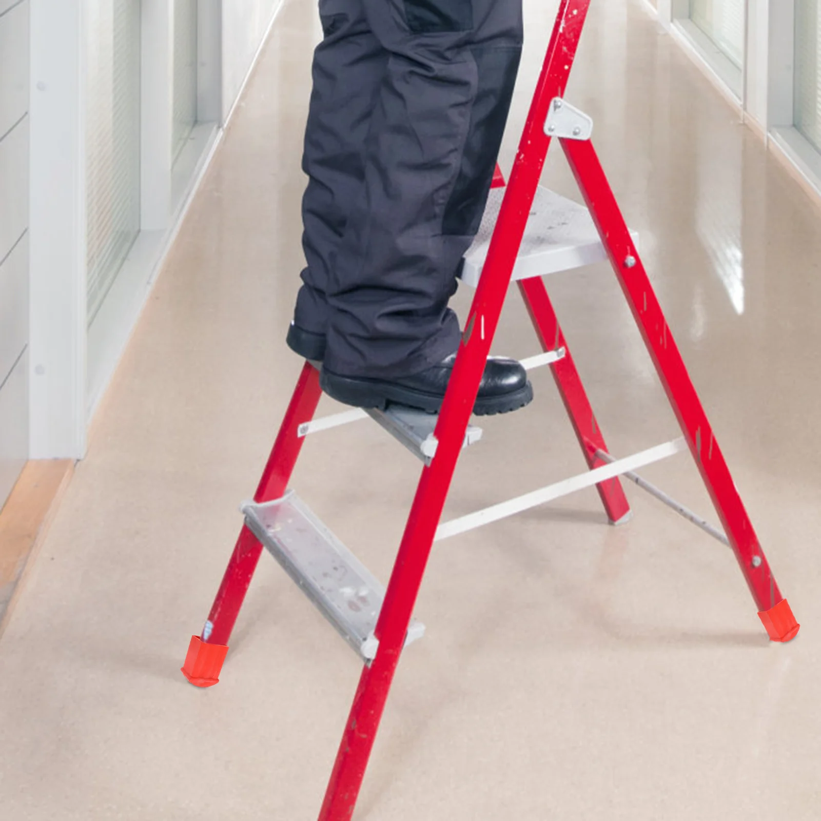 

2Pcs Ladder Foot Cushion Non Slip Rubber Pads Safety Protection Insulation Easy Installation Suitable Various Ladders