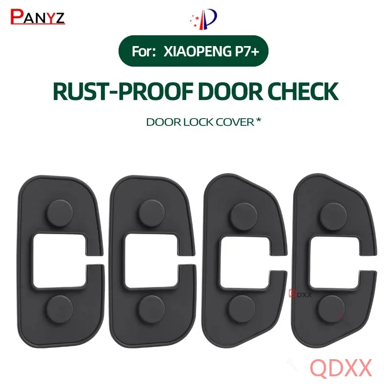For XPENG P7 Door Limiter ABS Protection Cover Door Lock Buckle Cover Modification Model Silicone Door Arrester Pads Accessories
