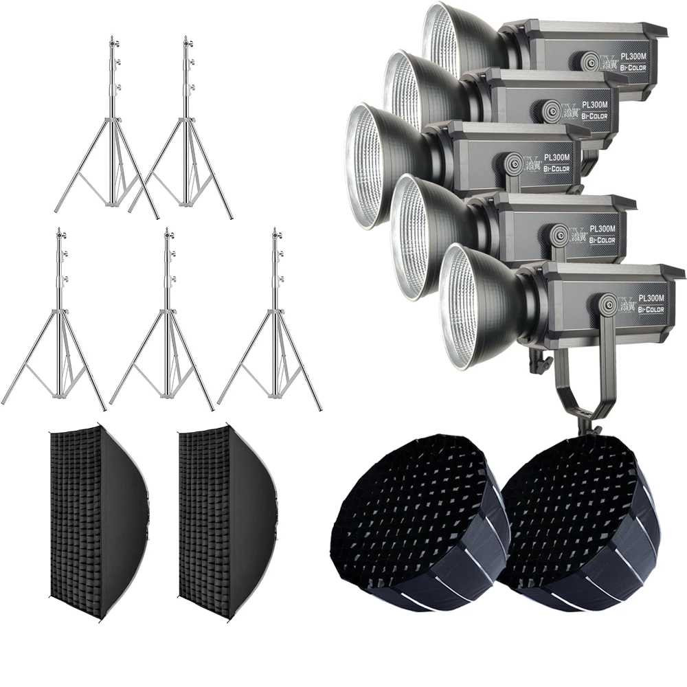 

Tianmei Factory Wholesale Live Stream Lighting Set 200W LED Video Light With Softbox And Tripod Stand