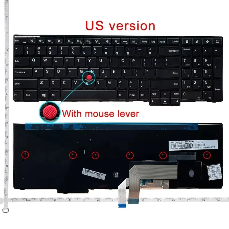 US/RU/GR/SP/AR/IT/LA/UK/FR keyboard for Lenovo IBM ThinkPad T560 T550 L560 P50S E540/P W550/S E531 L540 W540 T540/P W541 L570
