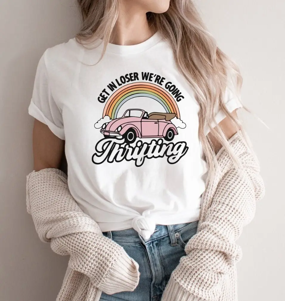 Get In Loser We're Going Thrifting T Shirt Yard Sale Antique Lover Garage ThrifT Vintage