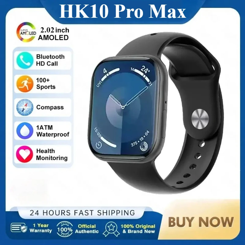 

HK10 Pro Max AMOLED Смарт-часы для мужчин WiFi Bluetooth Call ChatGPT Компас G-сенсор Фотоальбом Спортивные умные часы для Android IOS