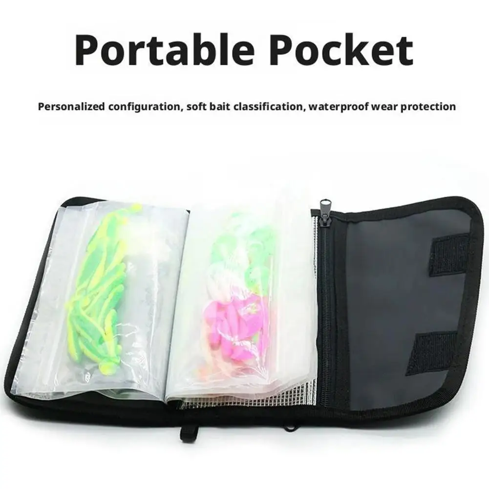 Lure Soft Bait Bag Luya Fake Bait Bag PVC Inner Bag Partitioned Waterproof Storage Bag Fishing Sorting Accessories Storage Bag