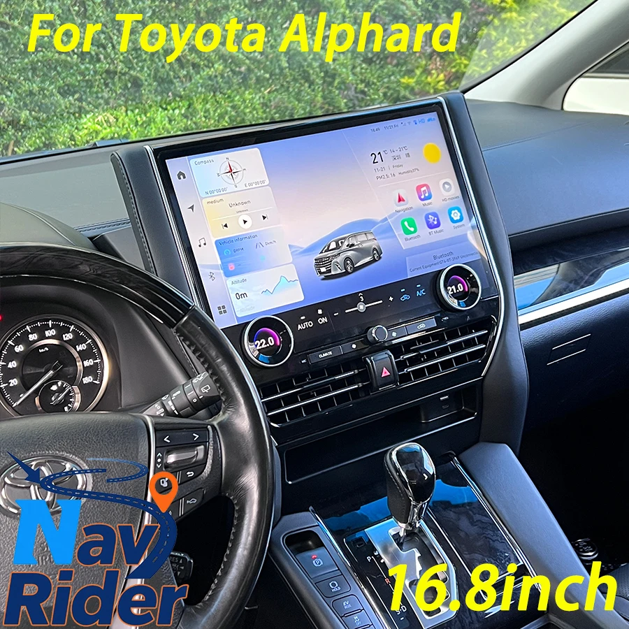 

16.8inch Android For Toyota Alphard Vellfire 30 Series A30 2015-2023 Upgraded Alphard 40 Series A40 CarPlay GPS Navi Multimedia