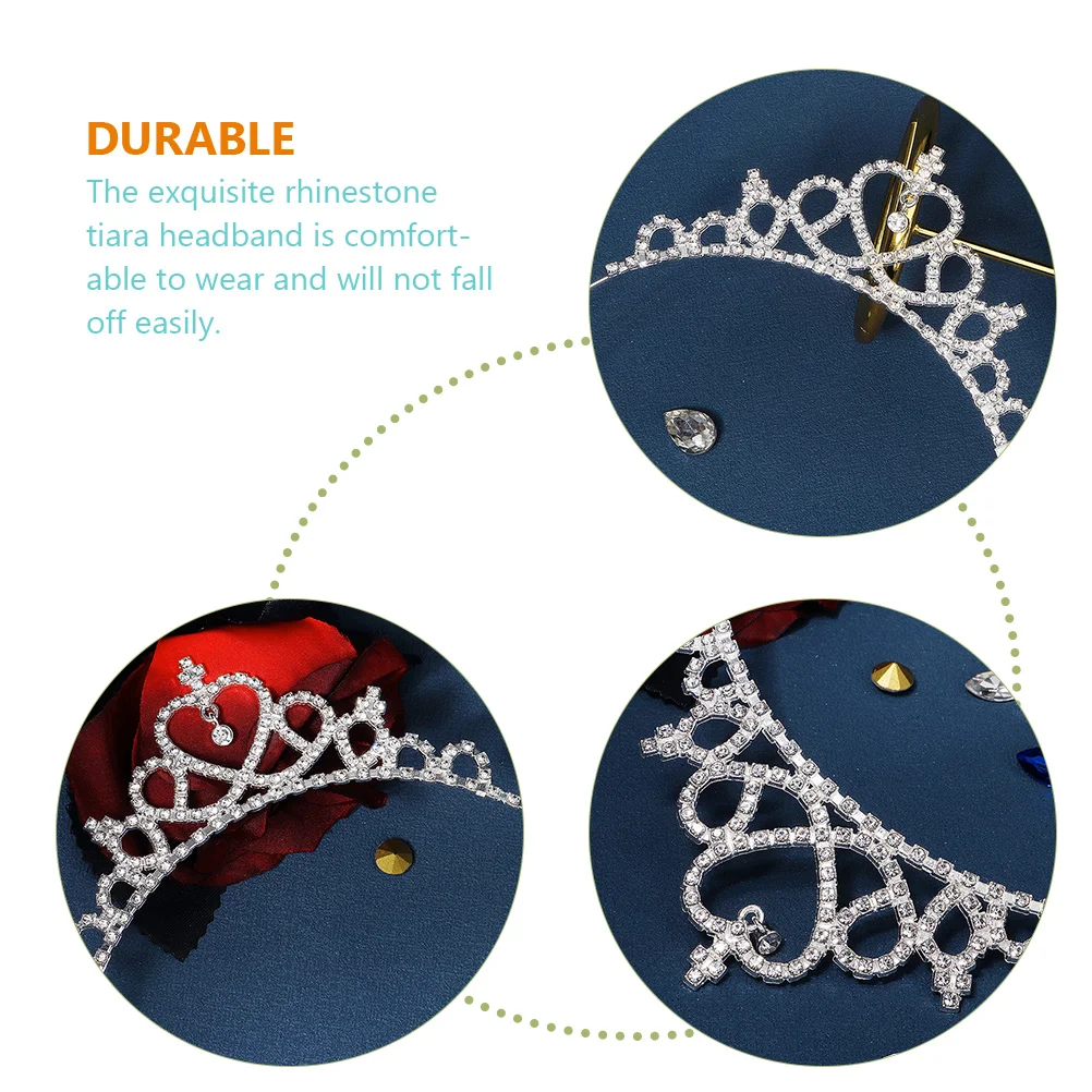 

Премиум сплав горный хрусталь тиара повязка на голову для девочек очаровательный головной убор свадебная вечеринка свадебная детская удобная блестящая декоративная корона