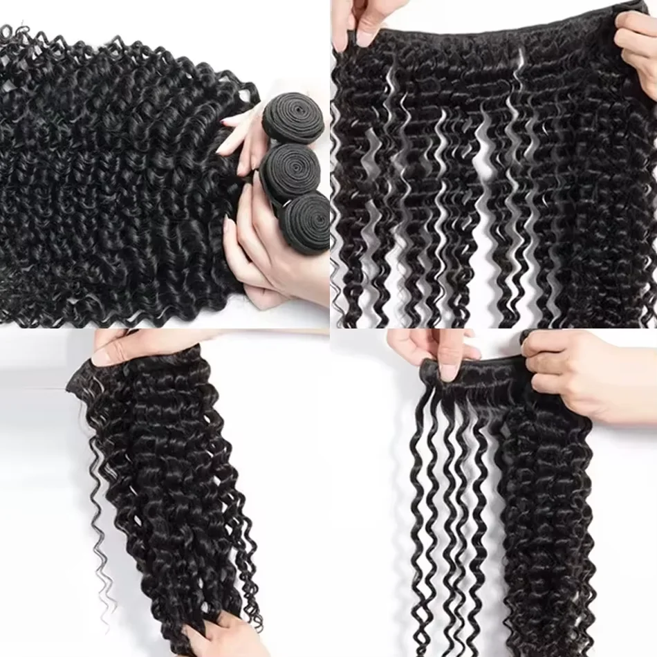 IRoshion 30 40 インチディープウェーブヘアビルマ 100% 真の髪 1/3/4 未処理ダブル横糸ヘアエクステンション織りヘアバンドル