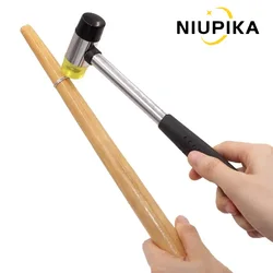 NIUPIKA Jewelers Rubber Hammer Mallet with Wood Ring Mandrel Sizer Sizing Adjuster Ring Shaper Repair Tools Jewelry Making Kit