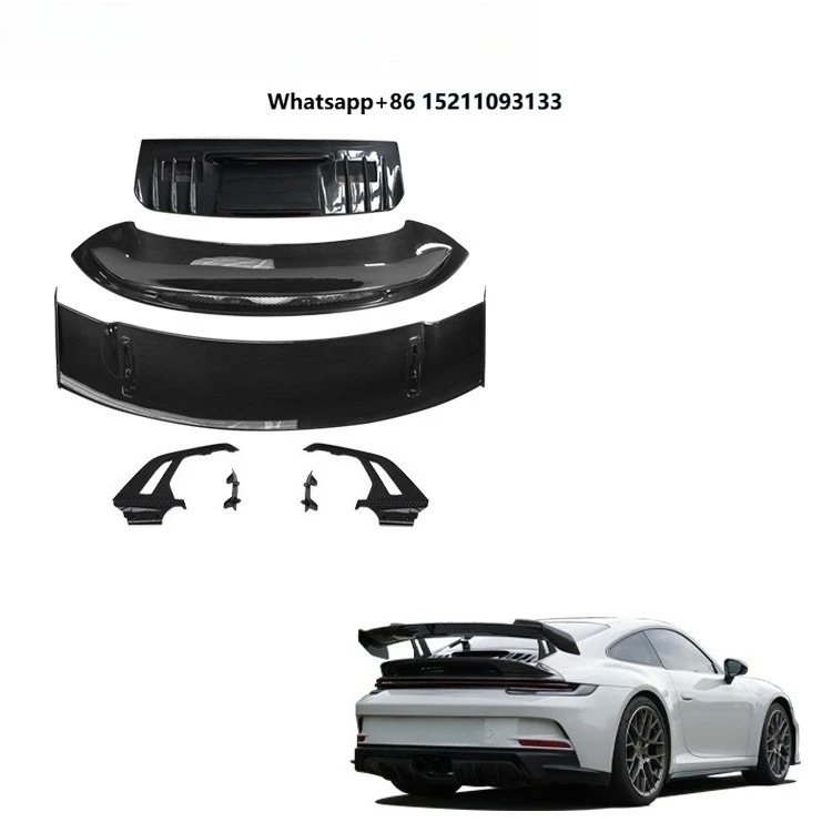 BK Tuning 911 992 Carrera Upgrade GT3 Style Dry Carbon Fiber Rear Trunk Spoiler Wind 911 992 Rear Spoiler