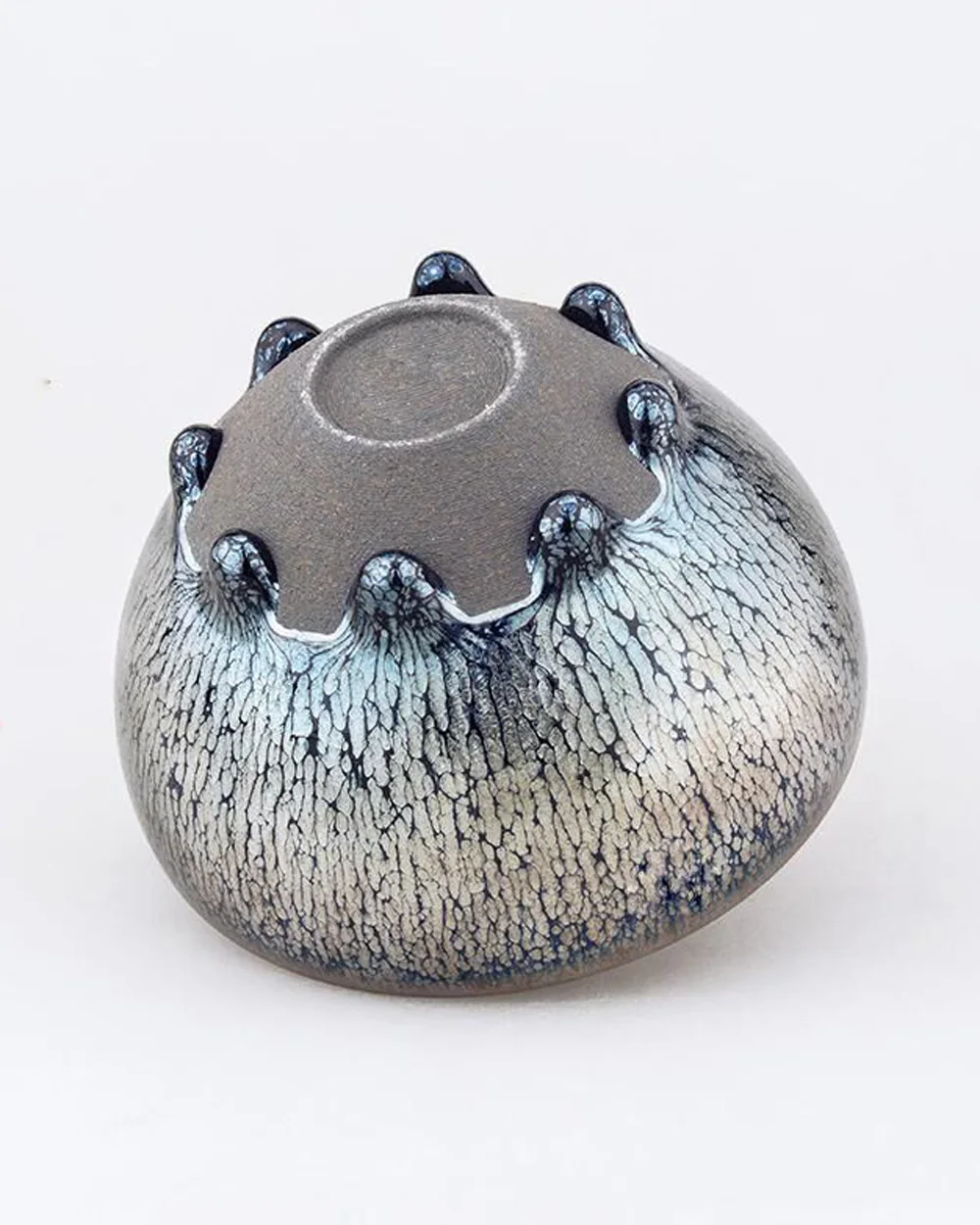 Authentic Jianzhan with tear drip Tenmokus Tea Cups Handcrafted Ceramic Tea Bowl Natural Clay Ore Kiln Fired