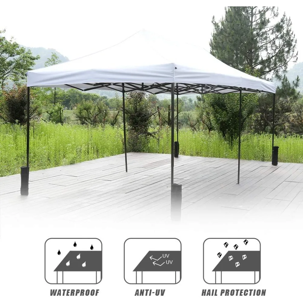 Pop Up Canopy 10x20 pop up Canopy Tent Folding Protable Ez up Canopy Party Tent Sun Shade Wedding Instant Better Air Circulation