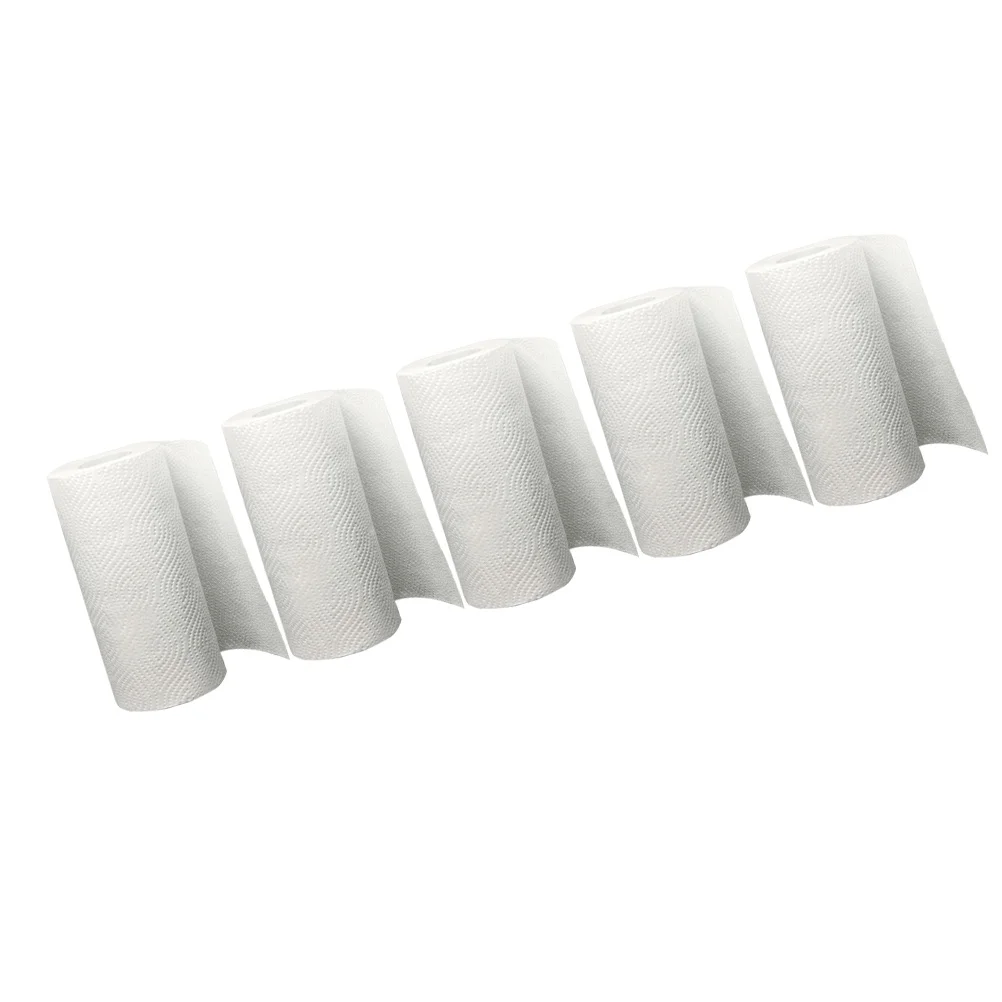 

5 Rolls Kitchen Oil Absorption Towels For Home Office Use Soft Wood Pulp Tissue Thick Paper Towel Kitchen