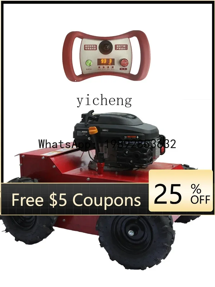 JX  Remote control  lawn mower, lawn mower, four-wheel drive self-propelled grass crushing artifact