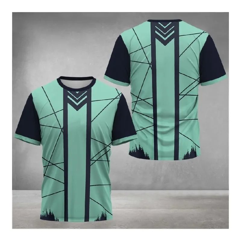 Fashion 3D Print Gym T-shirt Outdoor Running Tee Sports Men's T Shirt Casual O-neck Loose Fashion Short Sleeve High Street Tops
