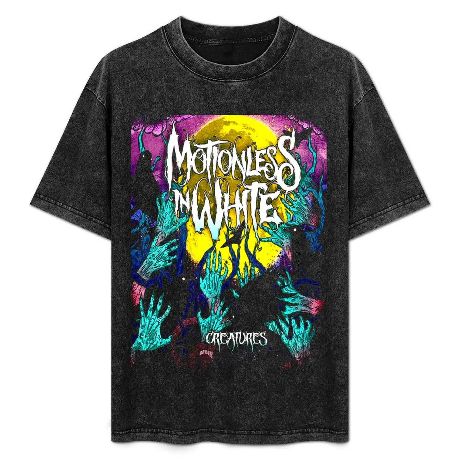 MIW Creaturess - Motionless in white - Trending one 1 T-Shirt summer tops tees blue archive fitted t shirts for men