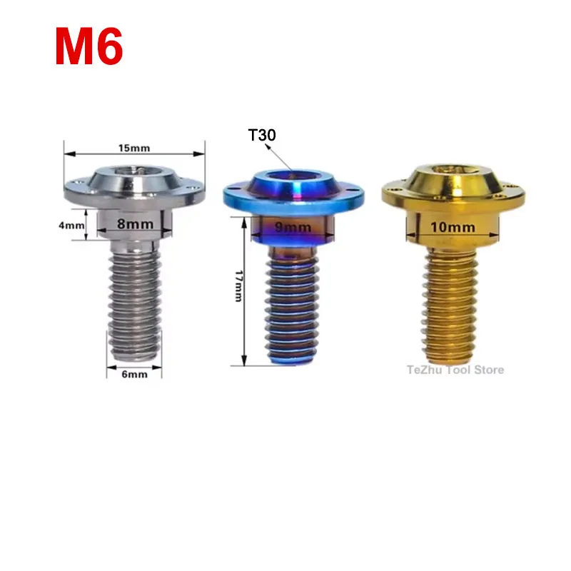 1Pcs Titanium Alloy Screw Stepped M5 M6 x 13 15 16 17 19 20mm Motorcycle Outer Panel Screw Bolt Multiple Colors - Image 3