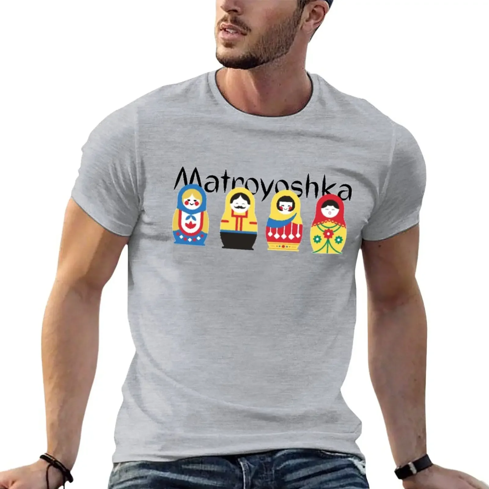 Russian Dolls T-Shirt plus size tops kawaii clothes oversized t shirt men