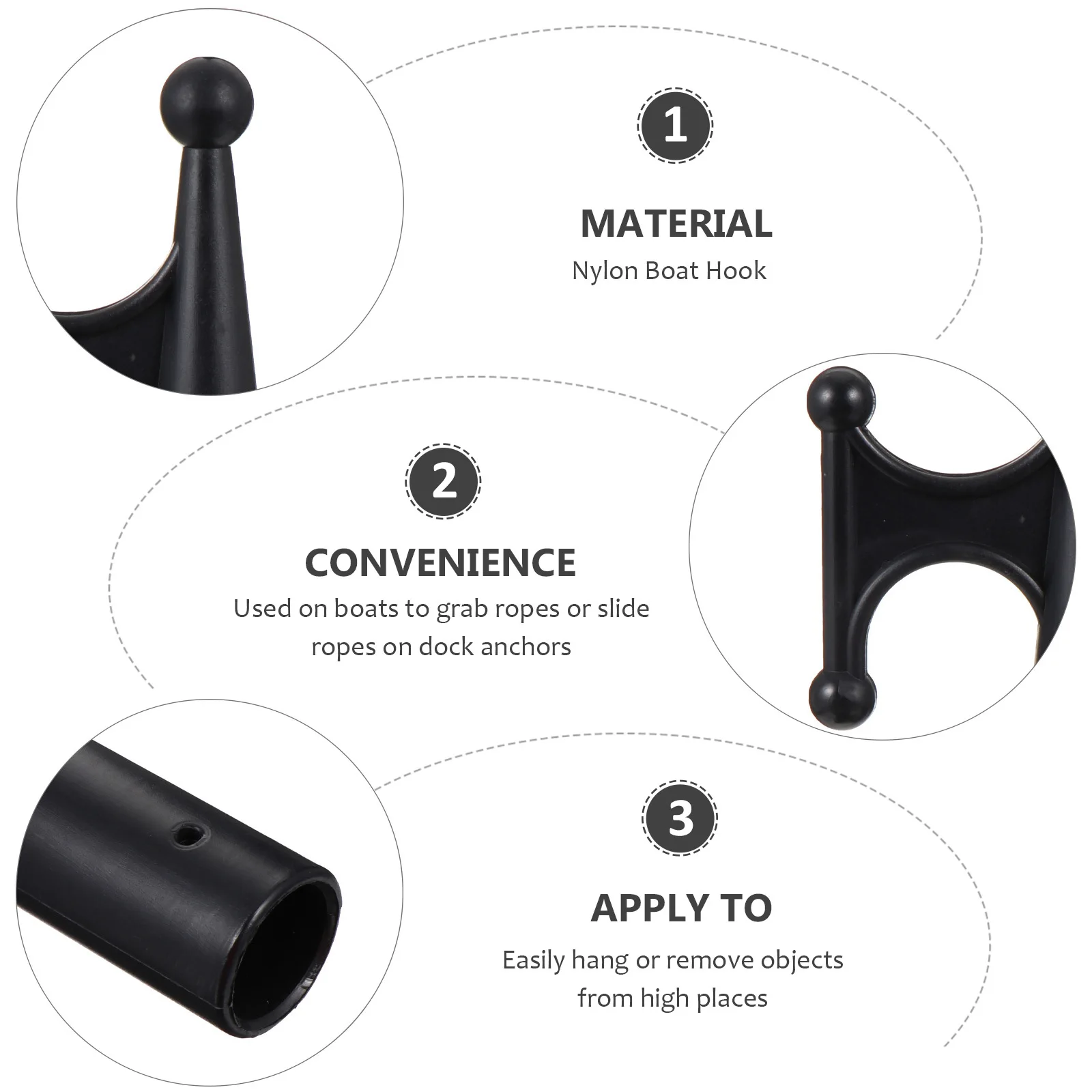 

Replacement Boat Hook End for 28Mm Poles Versatile Floating Hook for Kayak Yacht Dinghy Rope Handling and Outdoor Hanging Tasks