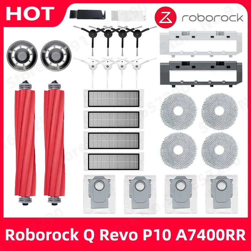 Roborock Q Revo P10 A7400RR Spare Parts Main Side Brush Hepa Filter Mop Cloths Holder Dust Bag Robot Vacuum Cleaner Accessories