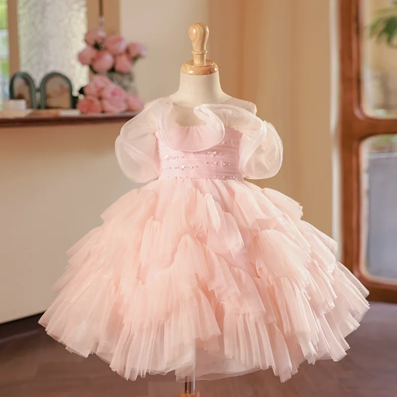 Elegant Flower Kids Dresses For Party Wedding Dress Children Pageant Gown Gorgeous beauty pageant Girls Princess Dress