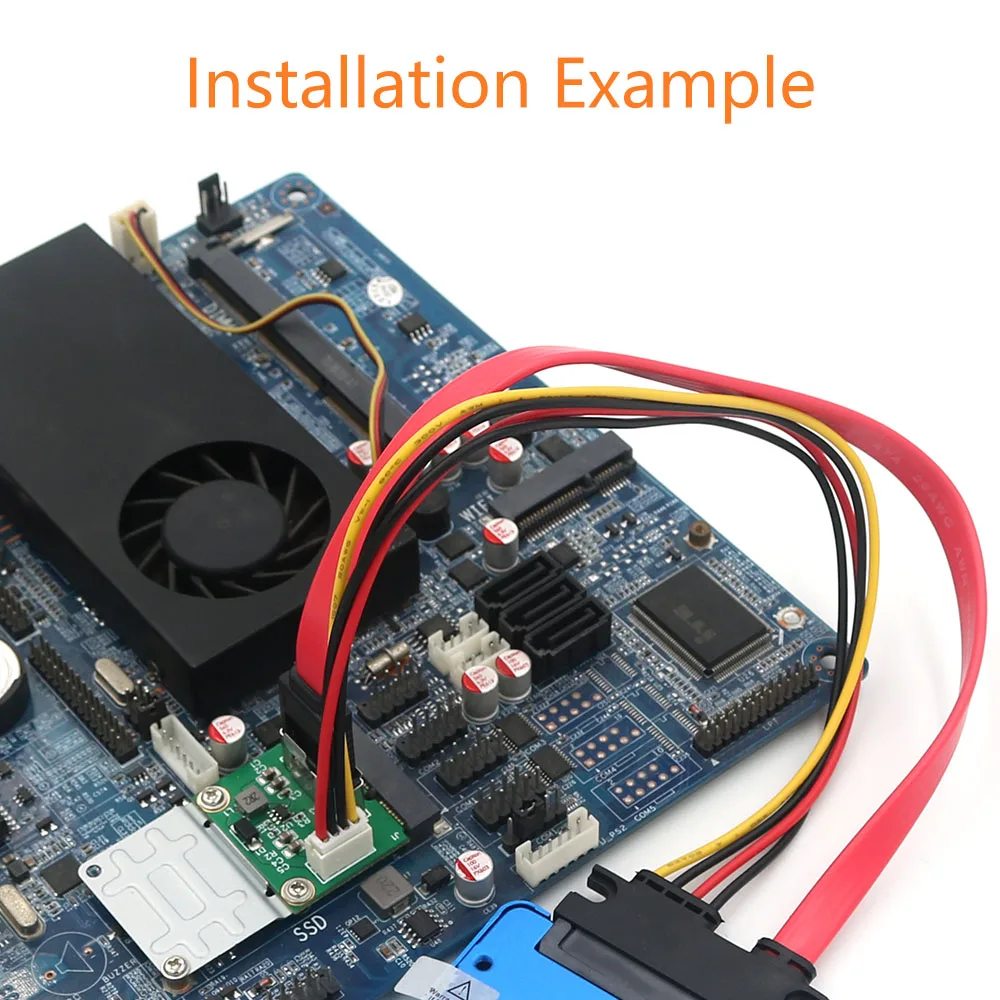 Add On Cards MSATA to SATA 2.5inch Adapter 5V Power Supply with Cable mSATA to SATA 2.5" Riser w/ Mini Card Half to Full Bracket