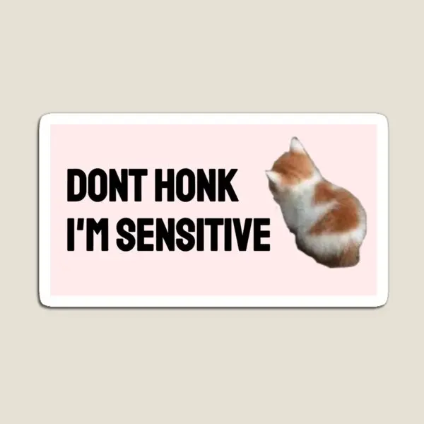 Dont Honk Im Sensitive  Magnet Colorful Children Baby Funny Stickers Refrigerator for Fridge Organizer Cute  Kids Home Toy