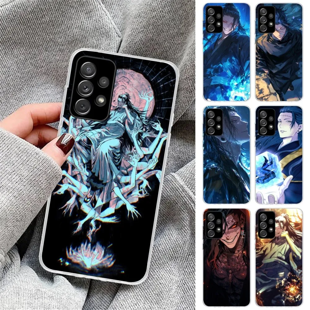 JJK Geto Mobile Cell Phone Case for Samsung Galaxy S23 S22 S21 Plus Ultra A12 A32 A53 Clear Phone Cover Shell