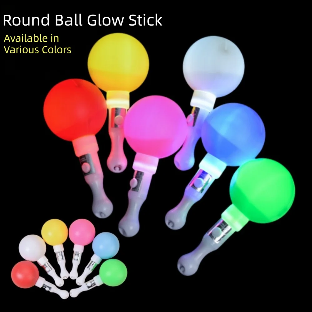 

Round Sand Hammer Glowing Lightstick LED Flashing Light Sticks Music Concert KTV Bar Party Cheering Atmosphere Props