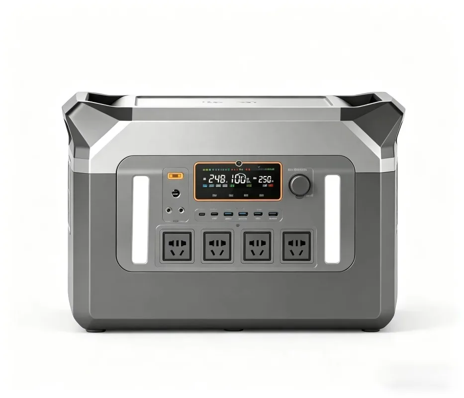 Outdoor Solar Lithium Iron Phosphate Pure Sine Wave Portable Charging Station 3000W 2202Wh Flashlight Emerge Fast Charging