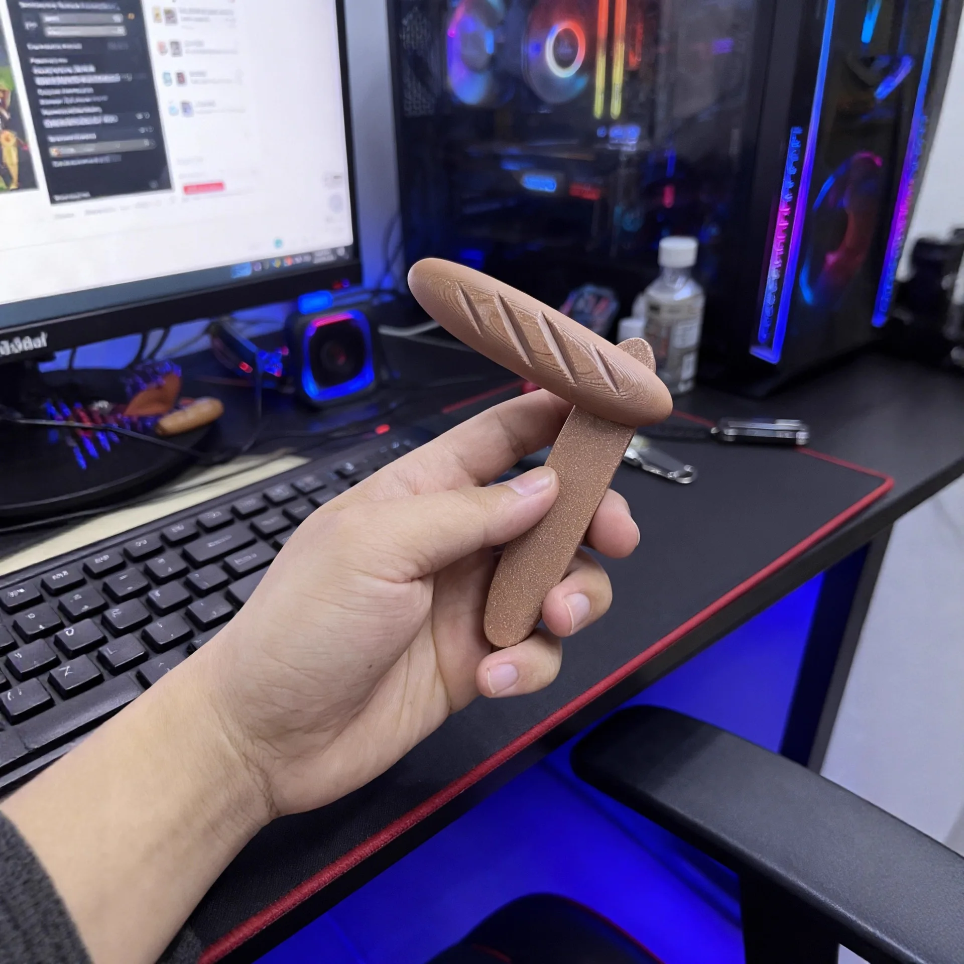 BaguetteEDC Fidget Slider Plastic Bread Infinite Push Fidget Adult Stress Relief Toy ADHD Tools Office Relaxation Anti-Anxiety