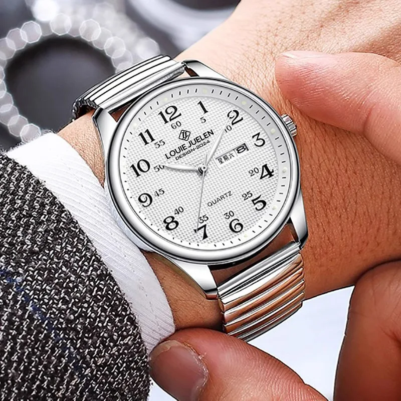 Unisex Quartz Wrist Watch Luminous Date Week Display Waterproof Couple Watch Casual Fashion Men Women Daily Wristwatch