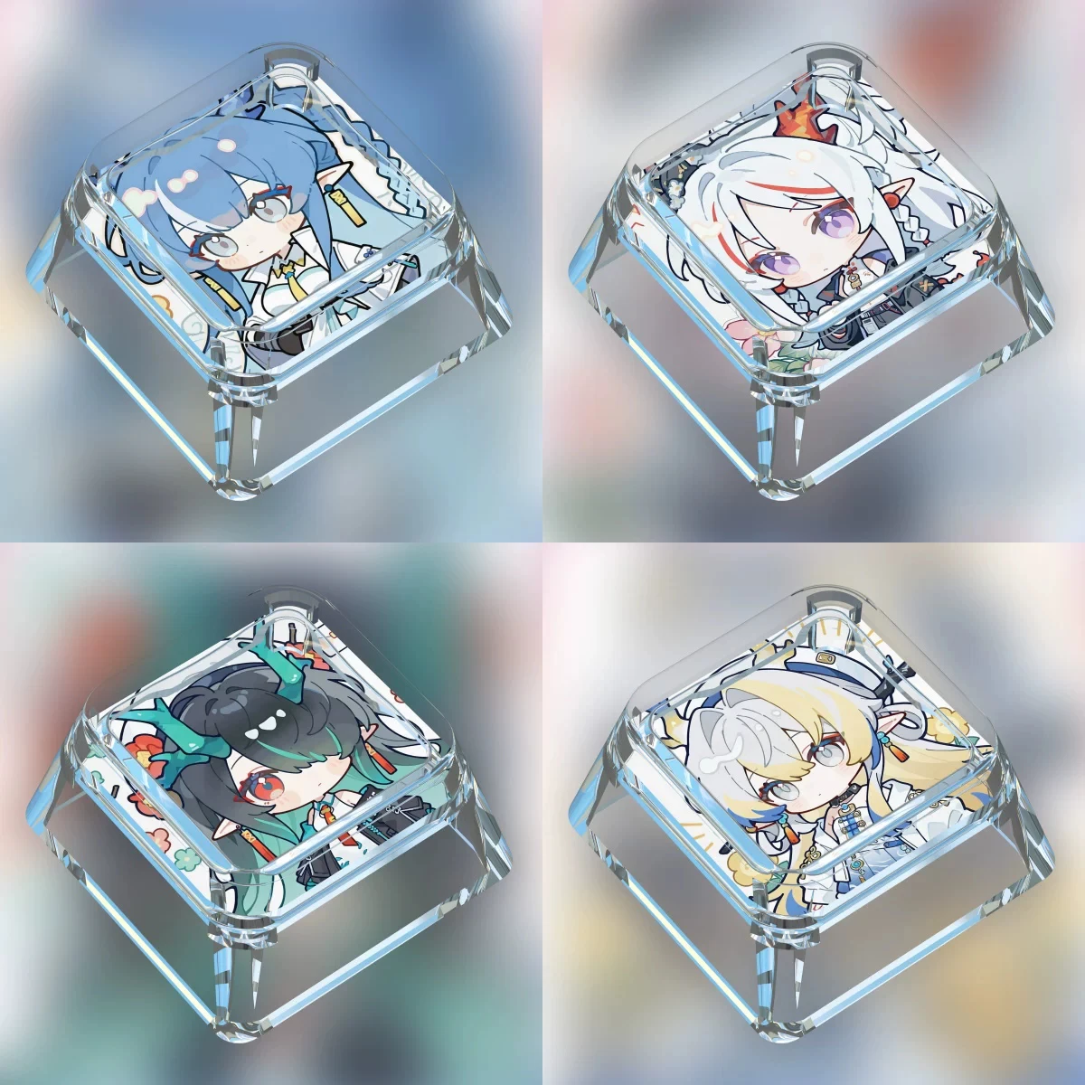 Diy Self Made Arknights Cute Mechanical Keyboard Keycaps Cross-Axis Mechanical Keyboard Pc Personalized Keycaps Gift Toy