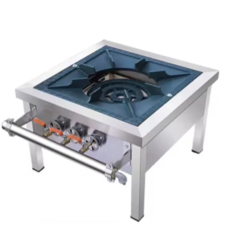 Estufa Coreana Baja para Sopas, Estufa Comercial para Cocina, de Gas Natural Licuado, de un Solo Quemador, de Acero Inoxidable, Ahorradora de Energía