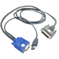 DVI M1-DA 30+5 Pin to 15Pin VGA + USB Projector Cable 1.8M
