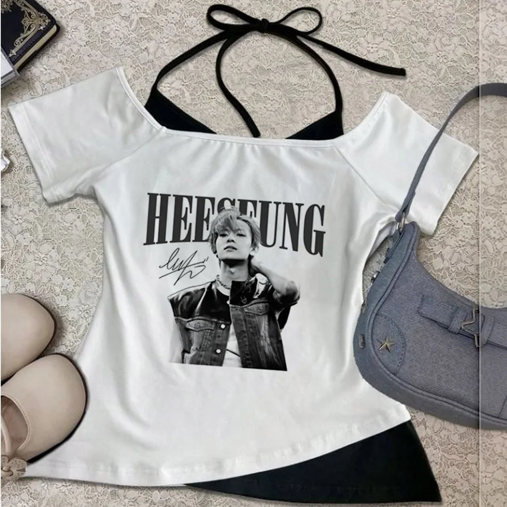 Lngshot crop top teen meme gothic korean fashion shirt y2k japan emo 2000s anime