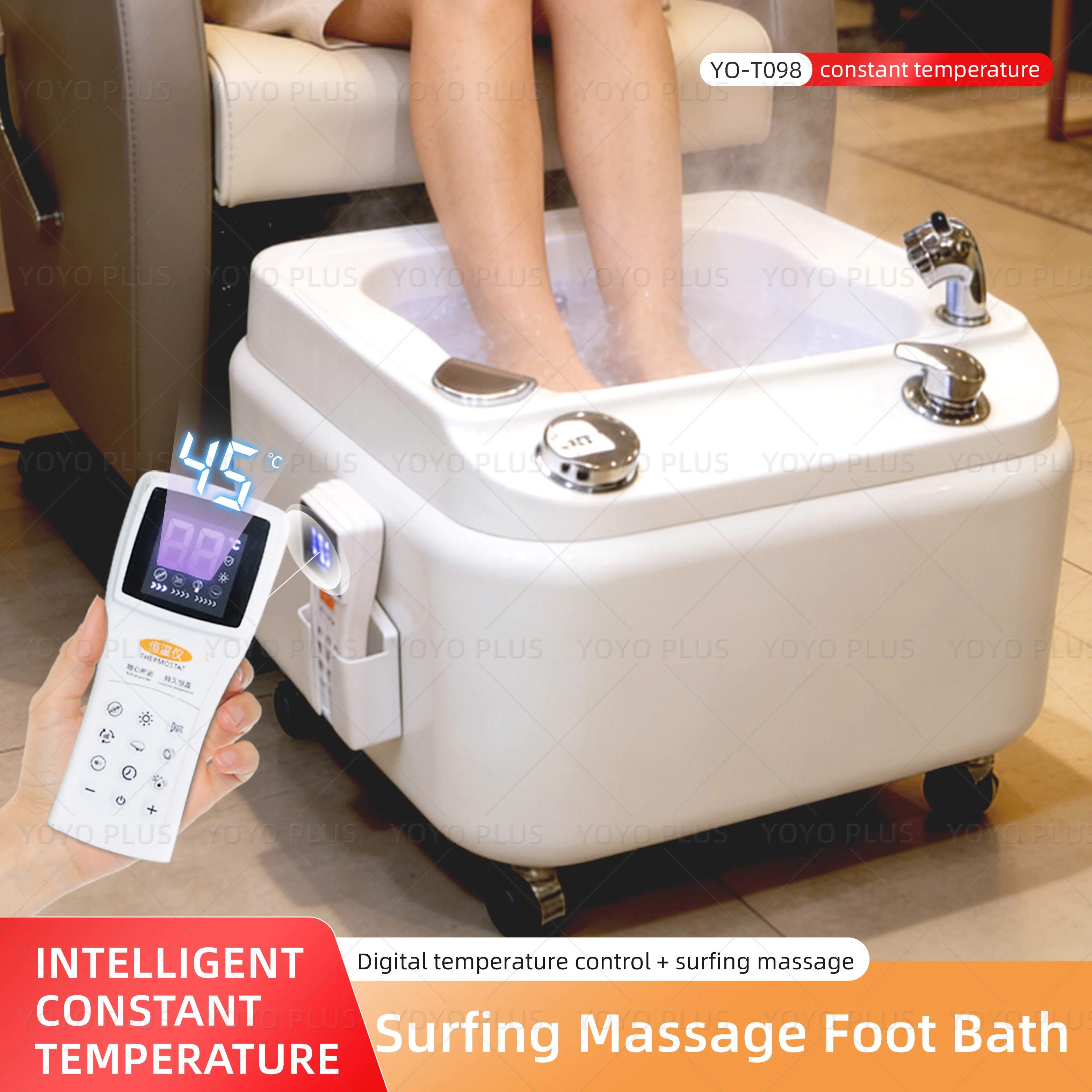 

Детоксикационная ванна для ног Массажная ванна для ног с постоянной температурой и подогревом с подвижными колесами и дезинфицирующими огнями