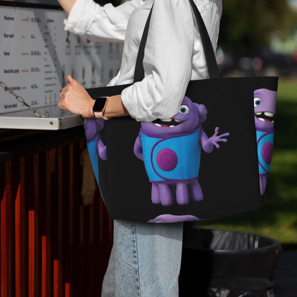 Oh The Boov Beach Tote Bag Sport Gym Yoga Duffle Large Tote Bag Women Travel Bag Fitness bag