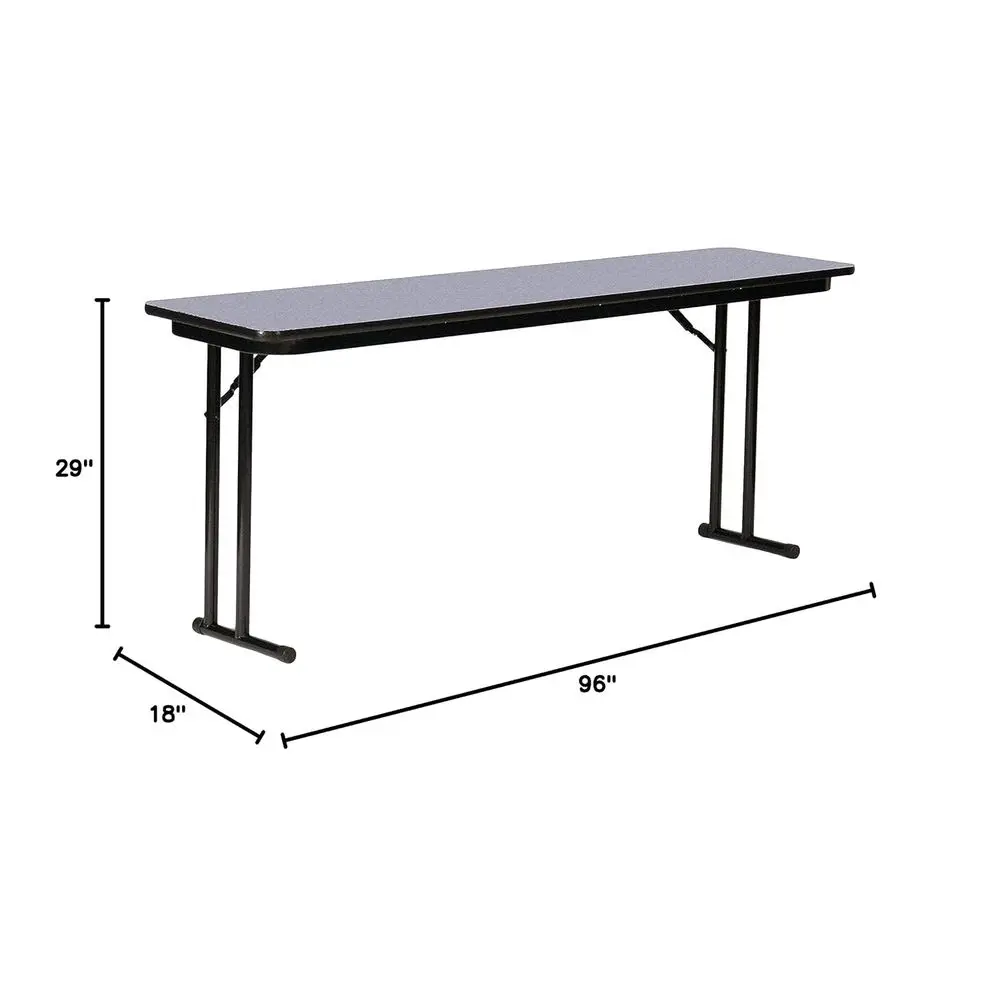 High-Purity Laminate Seminar Table, 18 x 96, O-Set Leg Design, Gray Granite Top